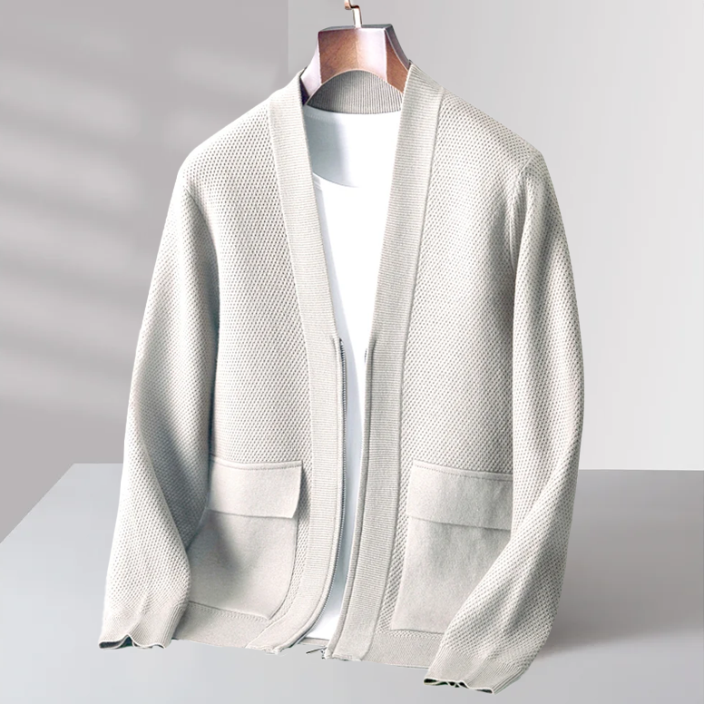 VICTOR-DOÎR PREMIUM VIRGIN WOOL CARDIGAN