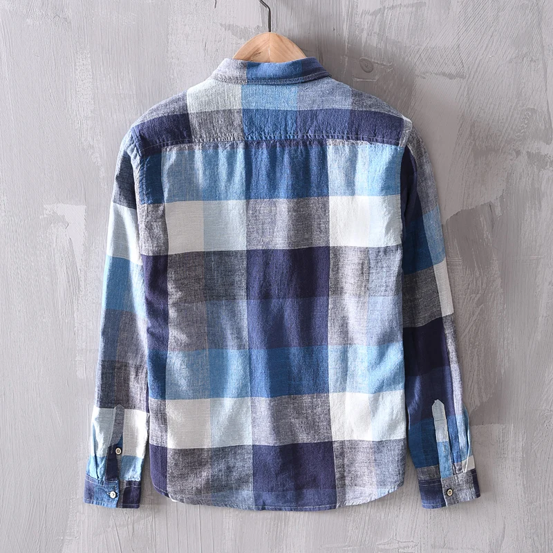 VINIZIO PLAID LINEN SHIRT