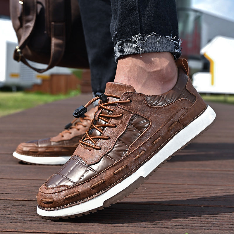ADAM METROSTITCH LEATHER SNEAKERS