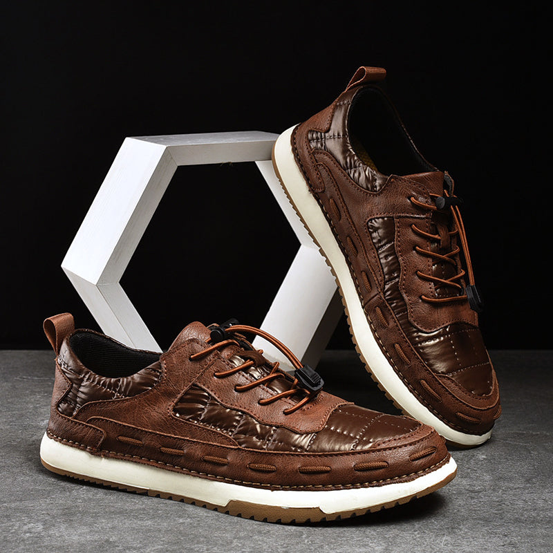 ADAM METROSTITCH LEATHER SNEAKERS