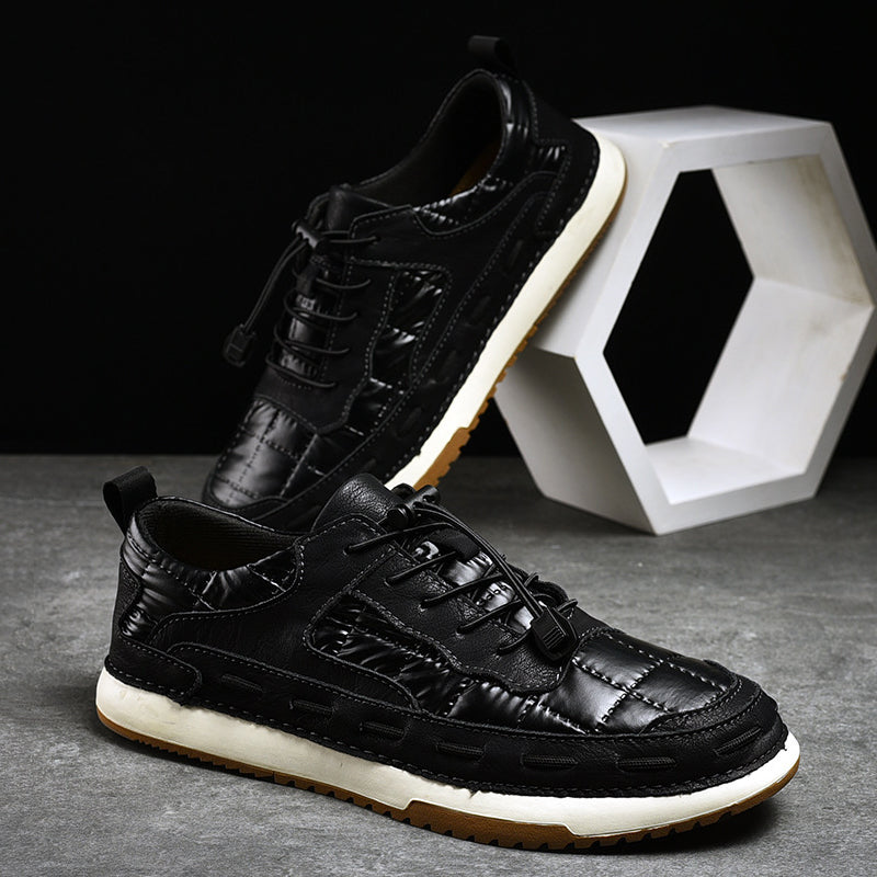 ADAM METROSTITCH LEATHER SNEAKERS