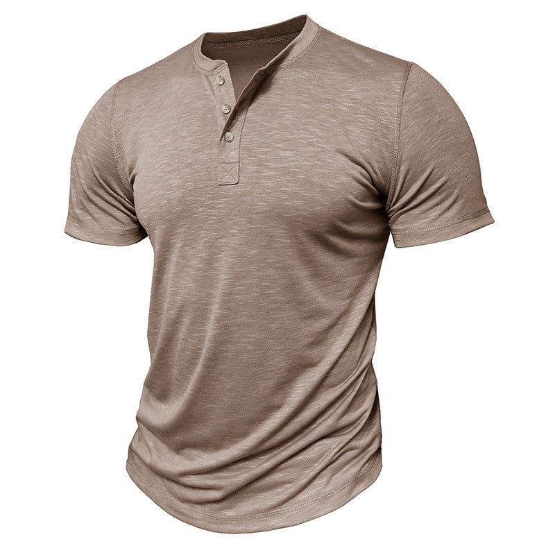 LUCIANNO CLASSIC SLUB COTTON HENLEY