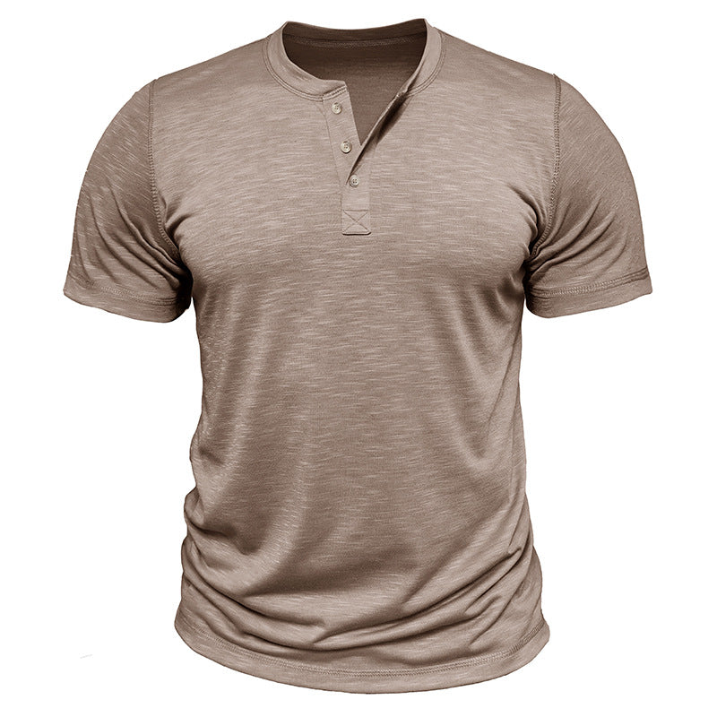 LUCIANNO CLASSIC SLUB COTTON HENLEY