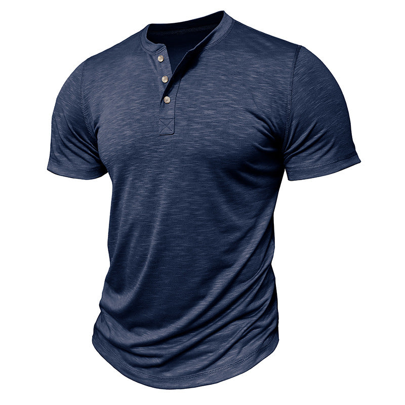 LUCIANNO CLASSIC SLUB COTTON HENLEY