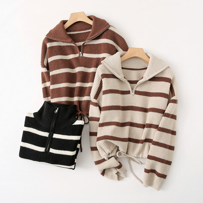 SOIREE CINCH ZIP-UP SWEATER
