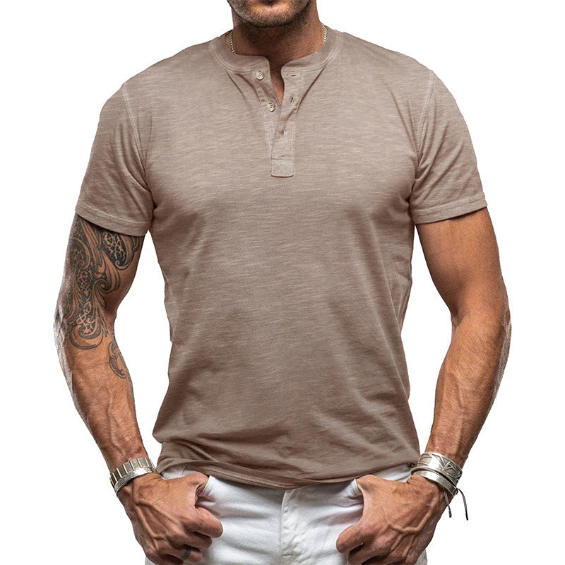 LUCIANNO CLASSIC SLUB COTTON HENLEY