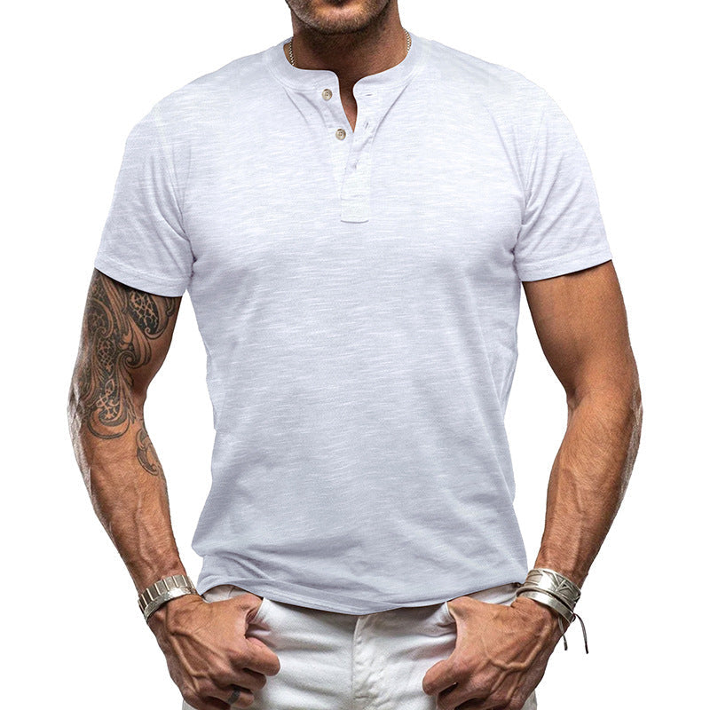 LUCIANNO CLASSIC SLUB COTTON HENLEY