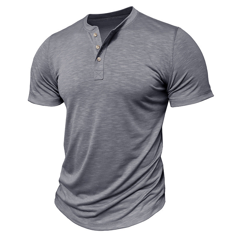 LUCIANNO CLASSIC SLUB COTTON HENLEY