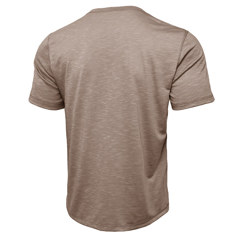 LUCIANNO CLASSIC SLUB COTTON HENLEY