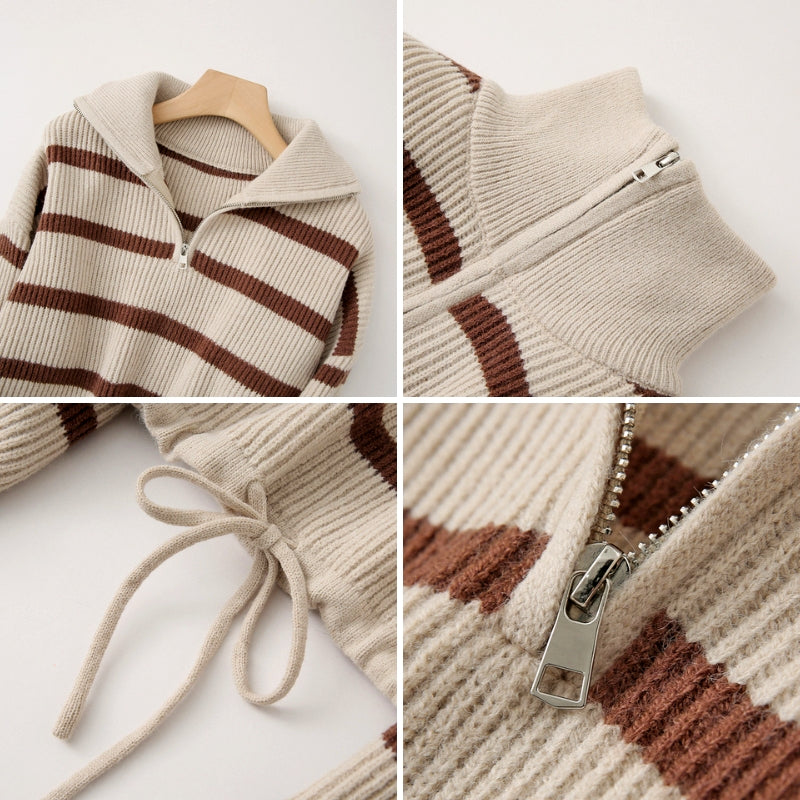 SOIREE CINCH ZIP-UP SWEATER