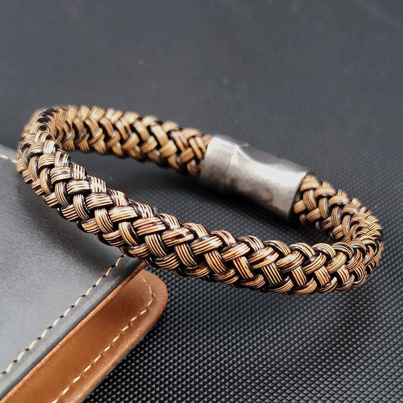 Theodore Vintage Leather Bracelet
