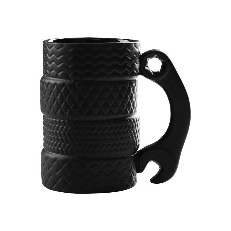 Treadzoid™ Premium Tire-Shaped Coffee Mug