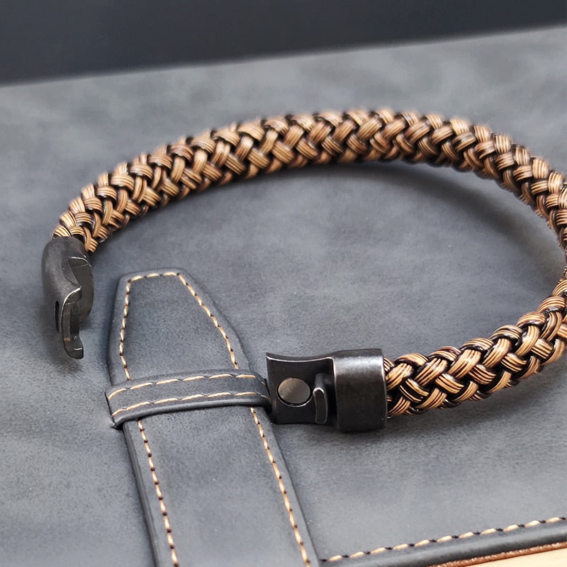 Theodore Vintage Leather Bracelet