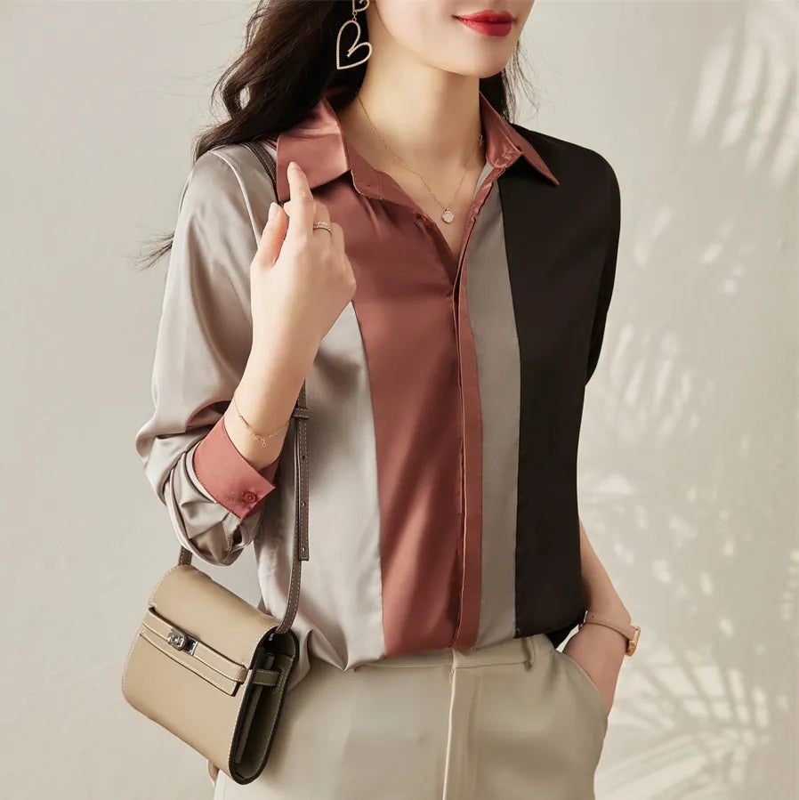 EMELIA LOTUS™ SATIN BLOUSE