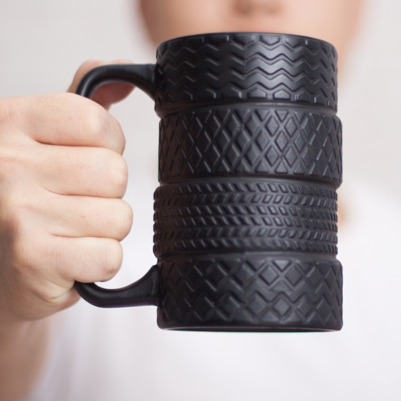 Treadzoid™ Premium Tire-Shaped Coffee Mug