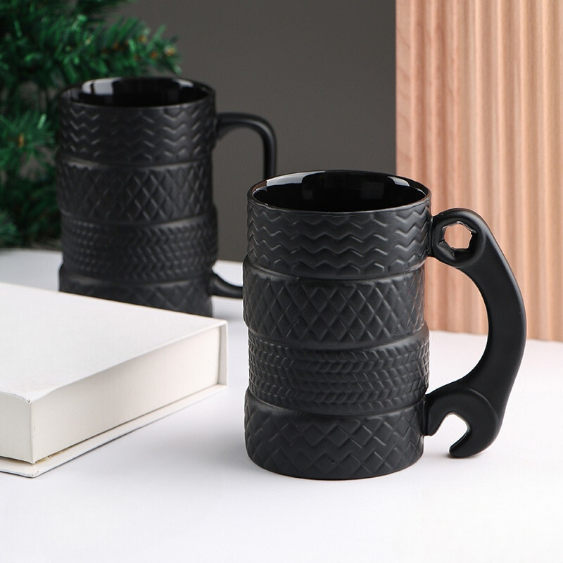 Treadzoid™ Premium Tire-Shaped Coffee Mug