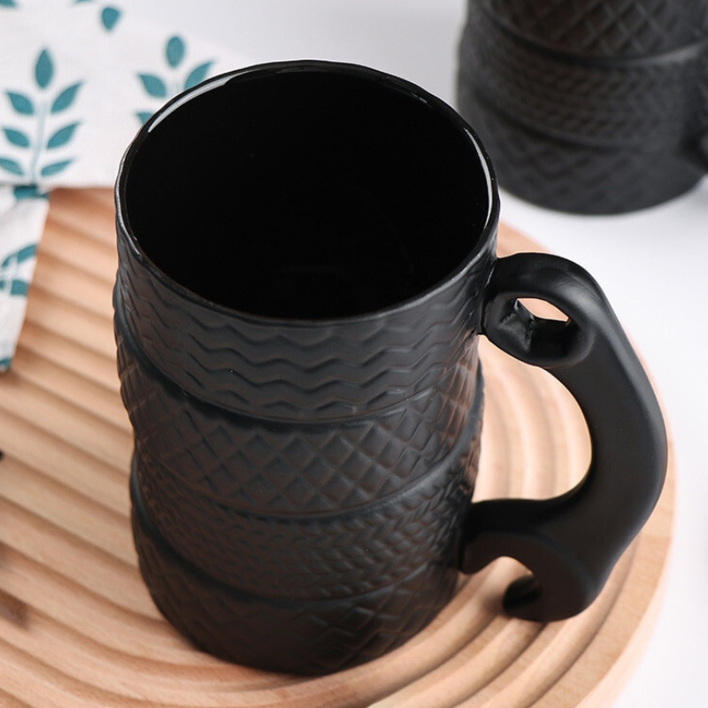 Treadzoid™ Premium Tire-Shaped Coffee Mug