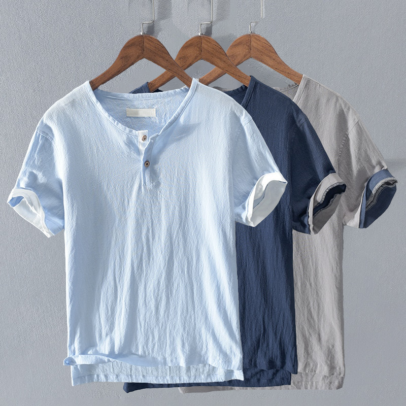 Charleston Cotton Henley Shirt