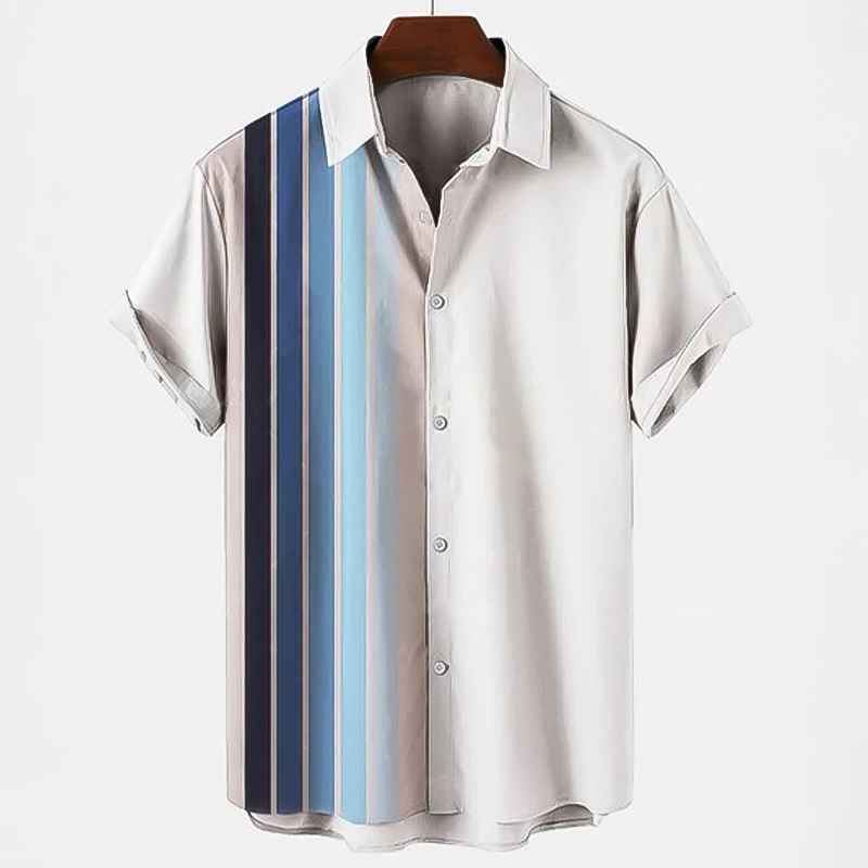 VERMILLION RETRO LINEN SHIRT