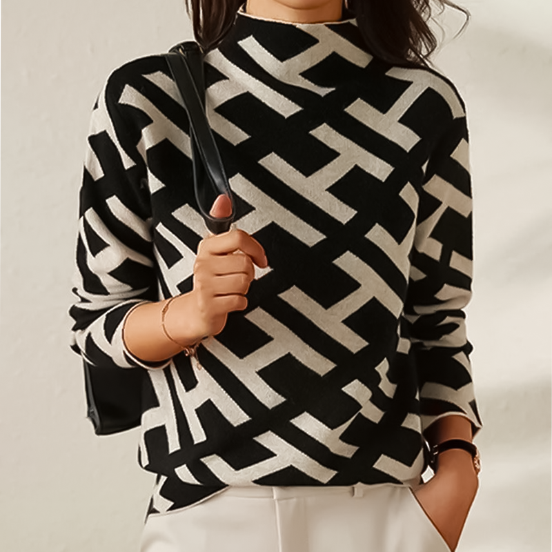 TIMELESS COUTURE MONOGRAM KNIT TURTLENECK