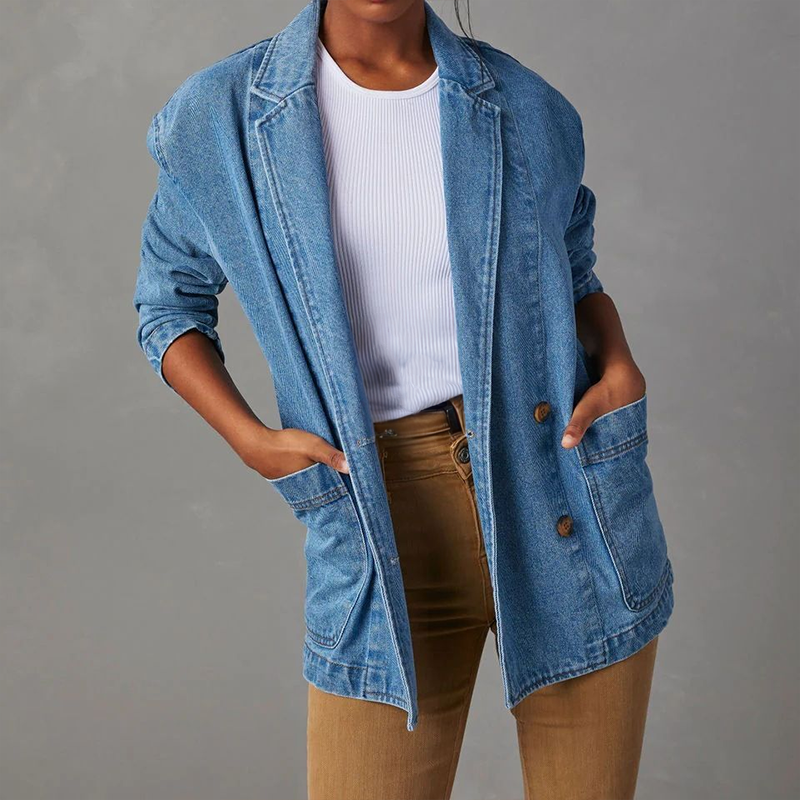 VIVIEN-THÔURAM VINTAGE BLEU DENIM BLAZER