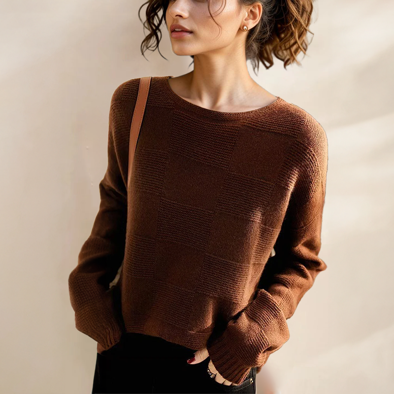 TIMELESS COUTURE PATCHWORK SWEATER