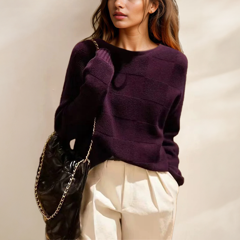 TIMELESS COUTURE PATCHWORK SWEATER