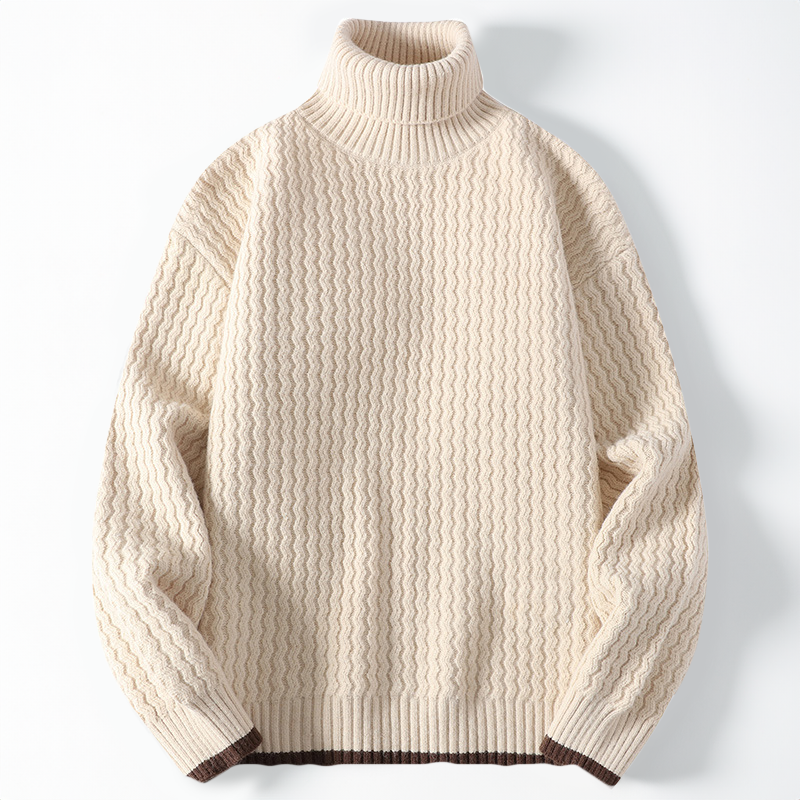 XAVIER THREADS CHEVRON KNIT TURTLENECK
