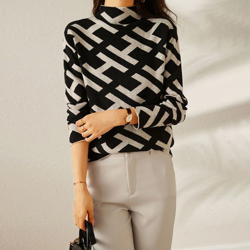 TIMELESS COUTURE MONOGRAM KNIT TURTLENECK