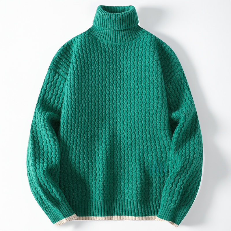 XAVIER THREADS CHEVRON KNIT TURTLENECK