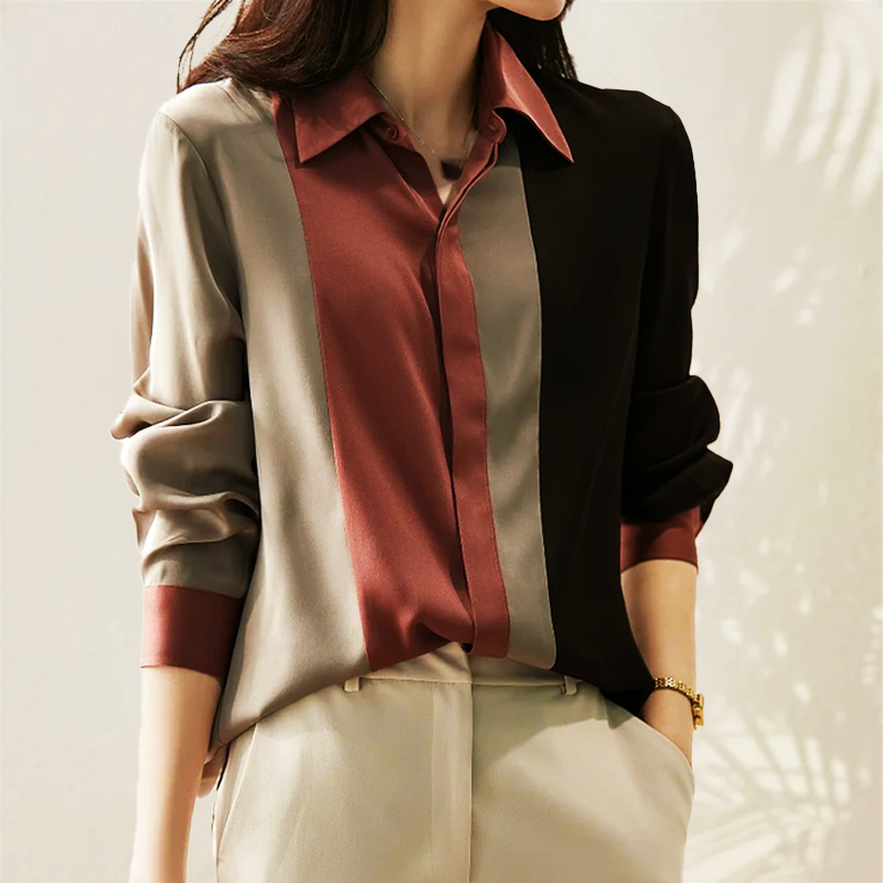 EMELIA LOTUS™ SATIN BLOUSE