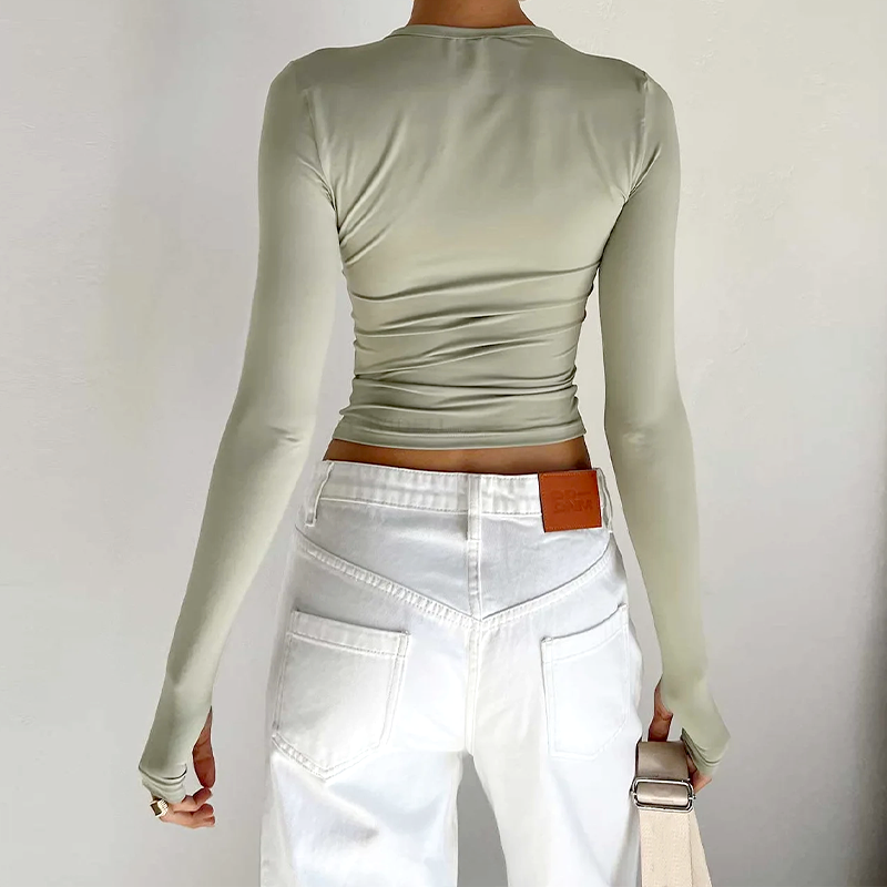 L'AMOURÉLLE LONG SLEEVE CROP TOP