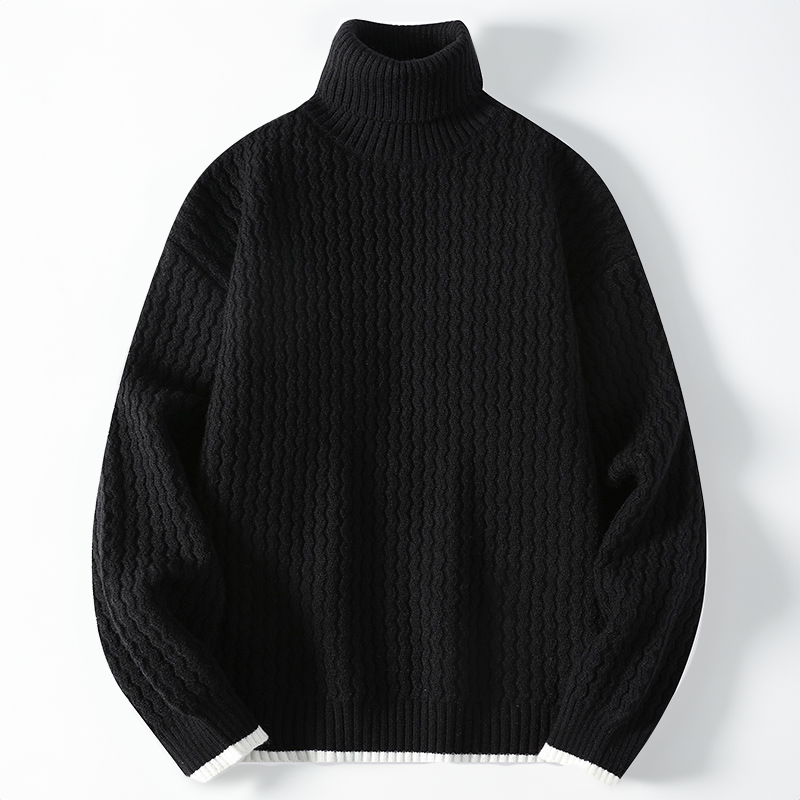 XAVIER THREADS CHEVRON KNIT TURTLENECK