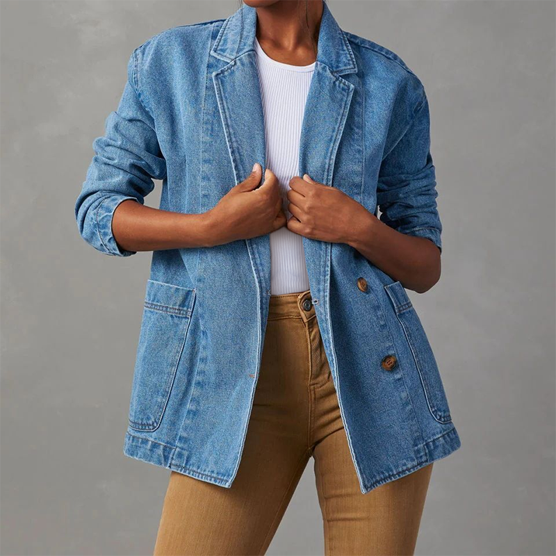VIVIEN-THÔURAM VINTAGE BLEU DENIM BLAZER