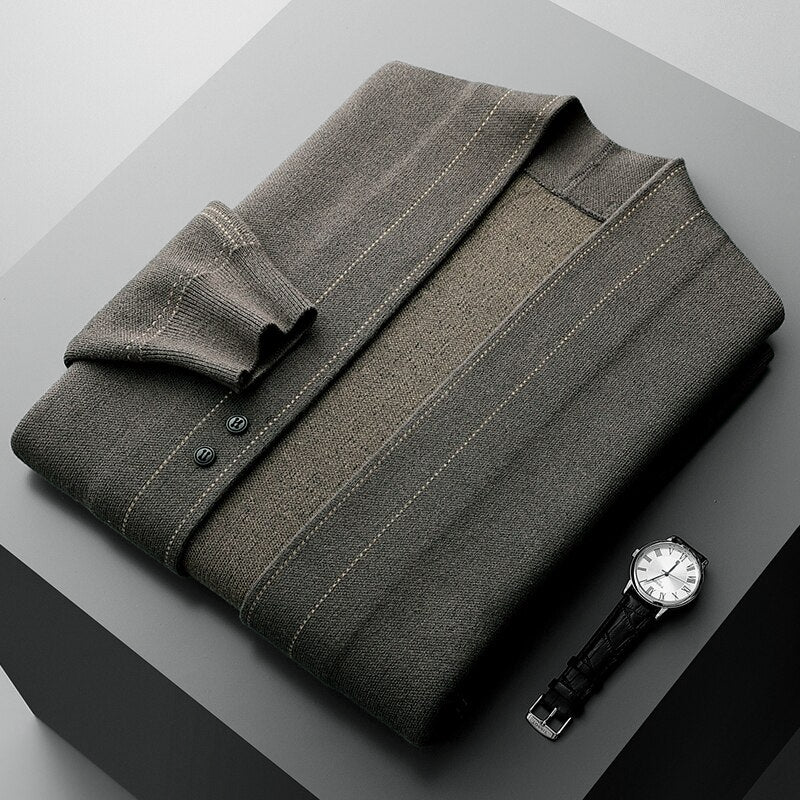 KENT DEVOÎR CLASSIC JACQUARD KNIT CARDIGAN