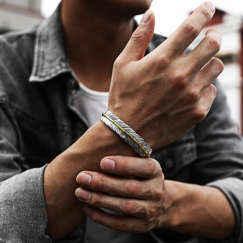 The Norseman's Treasure Feather Bracelet