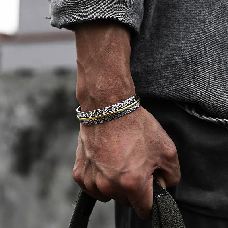 The Norseman's Treasure Feather Bracelet