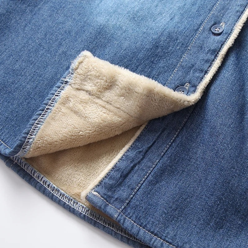 VELVETINE™ INDIGO DENIM SHIRT