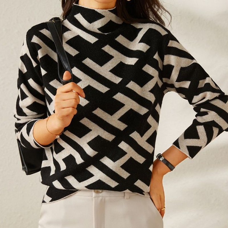 TIMELESS COUTURE MONOGRAM KNIT TURTLENECK