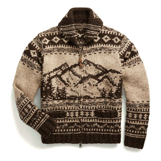 VINCÉNZIO JACQUARD WOOL CARDIGAN