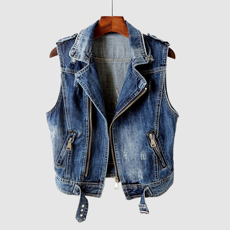 ARANTIQUE DENIM EDGE VEST BY LILIAN-THOURAM™