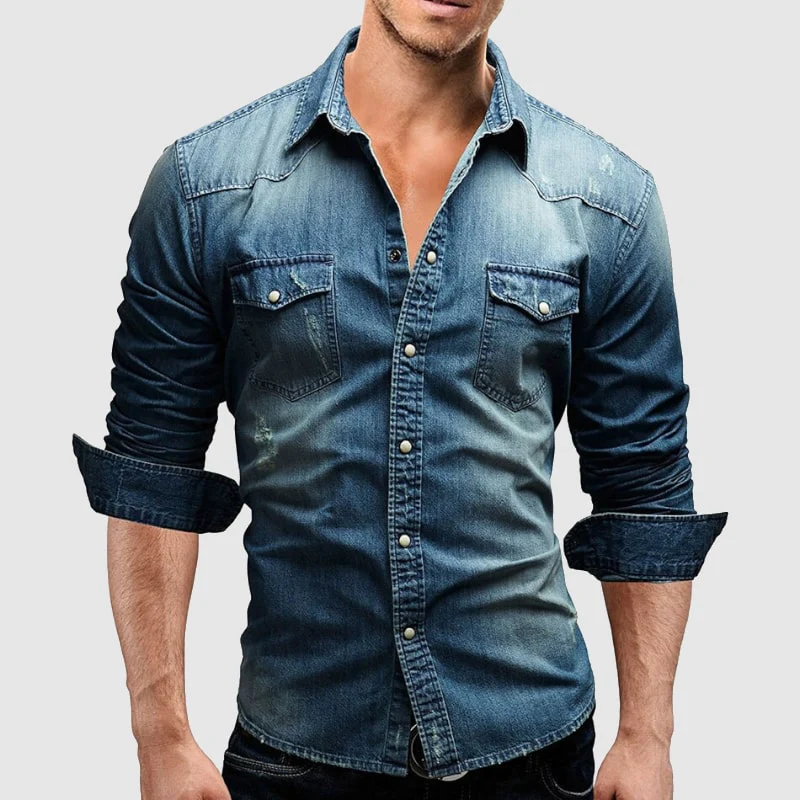 THEODORE RETRO SELVEDGE DENIM SHIRT