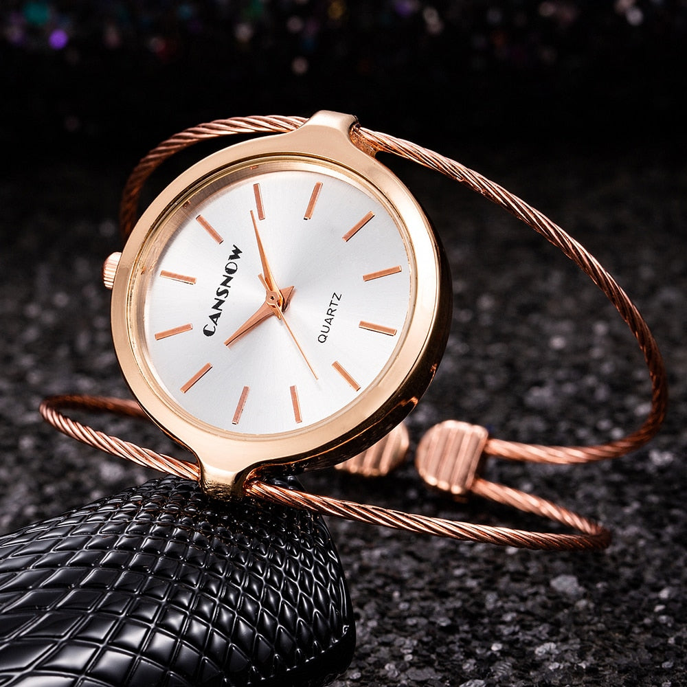 Cansnow Intricate Bangle Watch