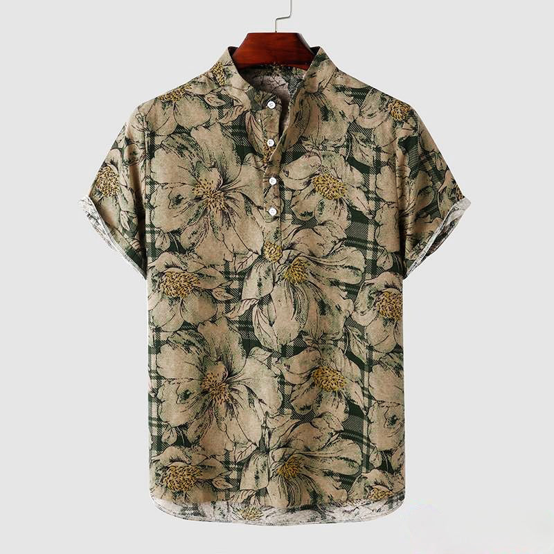 Milano-Calou Floral Linen Shirt