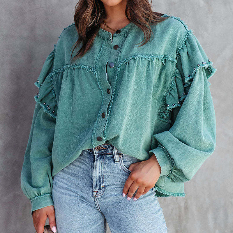 Valkyrie Versatile Denim Blouse