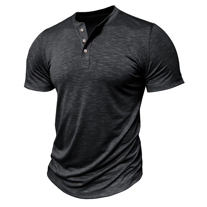LUCIANNO CLASSIC SLUB COTTON HENLEY