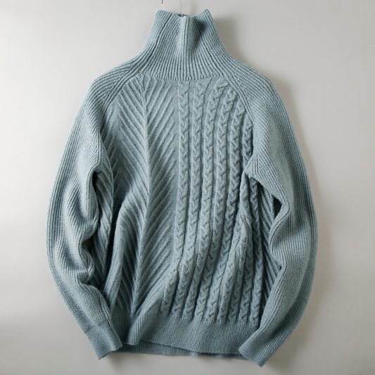 WINSLOW ULTRA-SOFT JACQUARD KNIT TURTLENECK