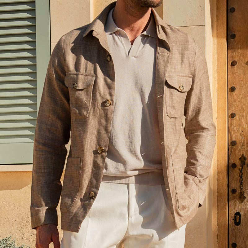Winston Linen-Blend Utility Jacket