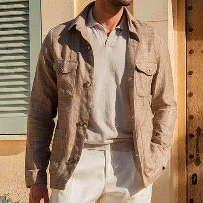 Winston Linen-Blend Utility Jacket