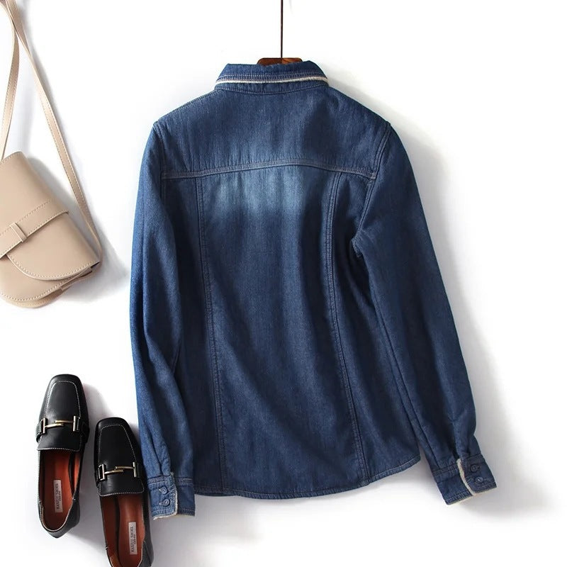 VELVETINE™ INDIGO DENIM SHIRT